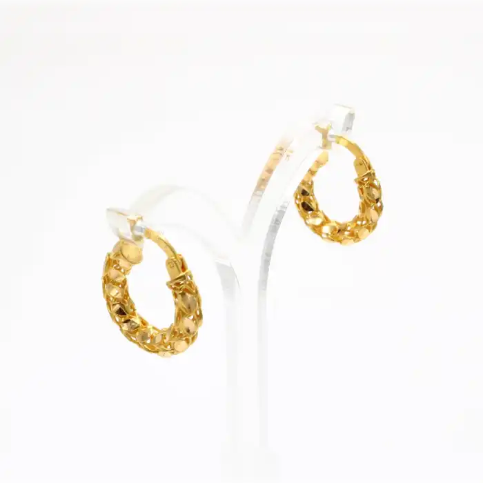 22 Ayar Desenli Küpe