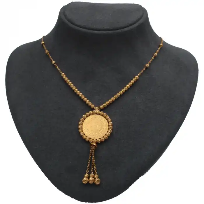 22 Ayar Dorika Çeyrekli Kolye