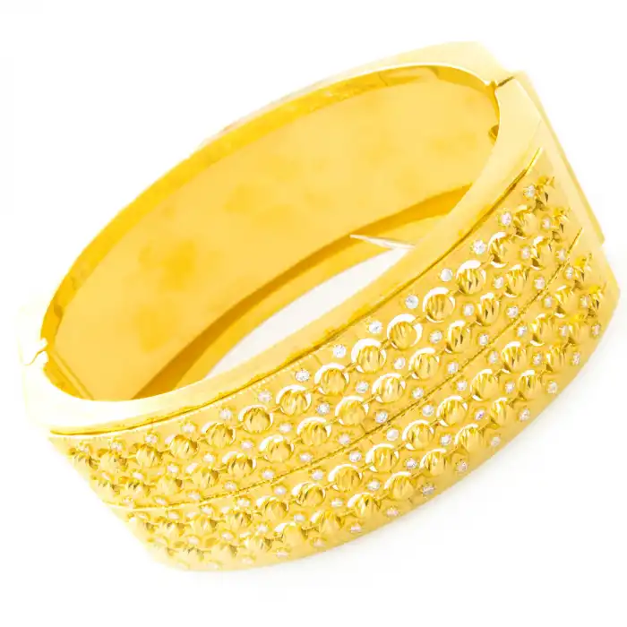 22 Ayar Dorika Geniş Kelepçe Bilezik