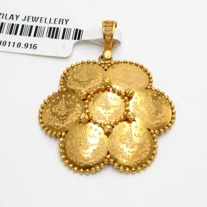 22 Ayar Dorika Papatya Model Kolye Ucu