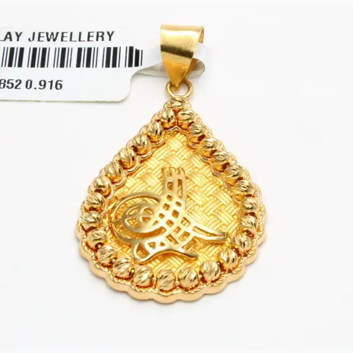 22 Ayar Dorika Tasarım Tuğra Kolye Ucu