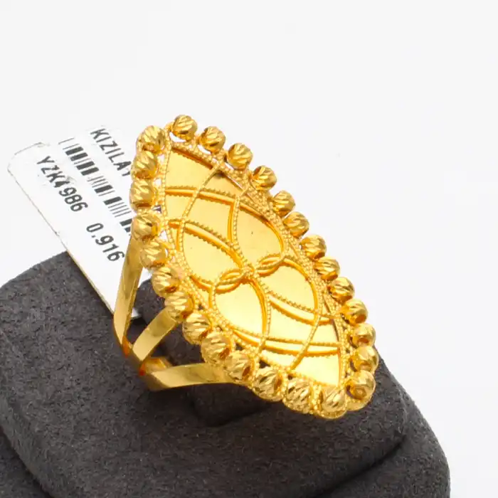 22 Ayar Dorikalı Aynalı Yüzük