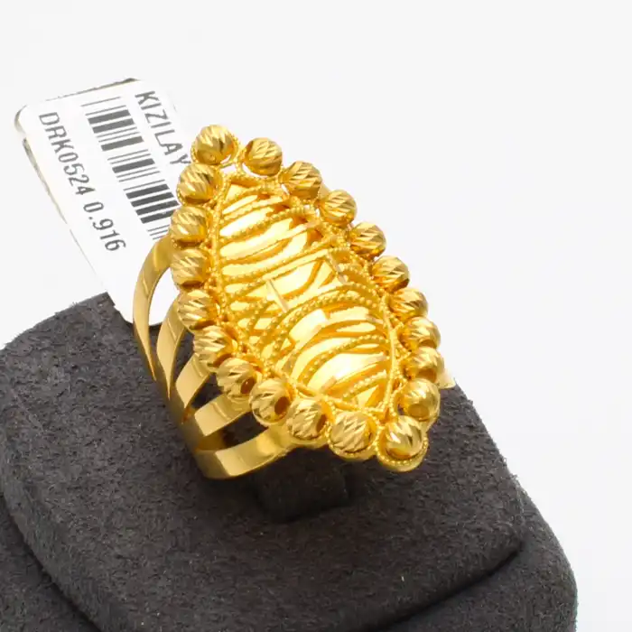 22 Ayar Dorikalı Aynalı Yüzük