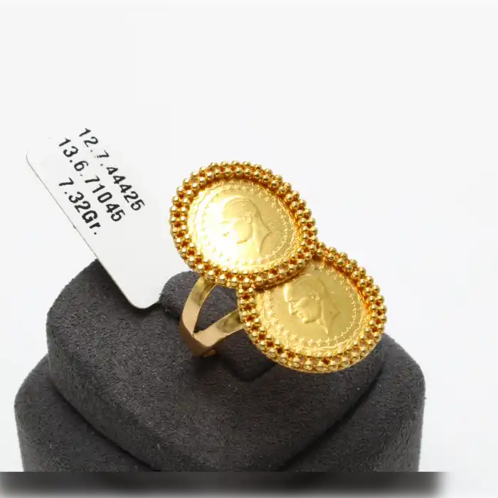 22 Ayar Dorikalı Çeyrekli Yüzük