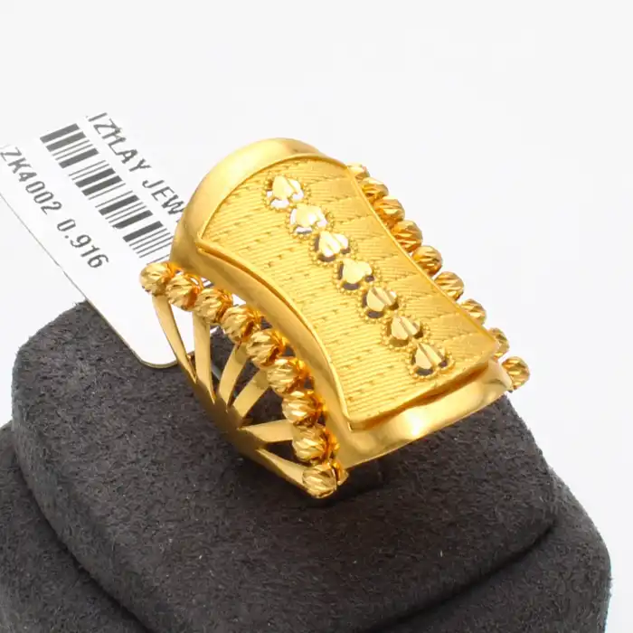 22 Ayar Dorikalı Desenli Yüzük