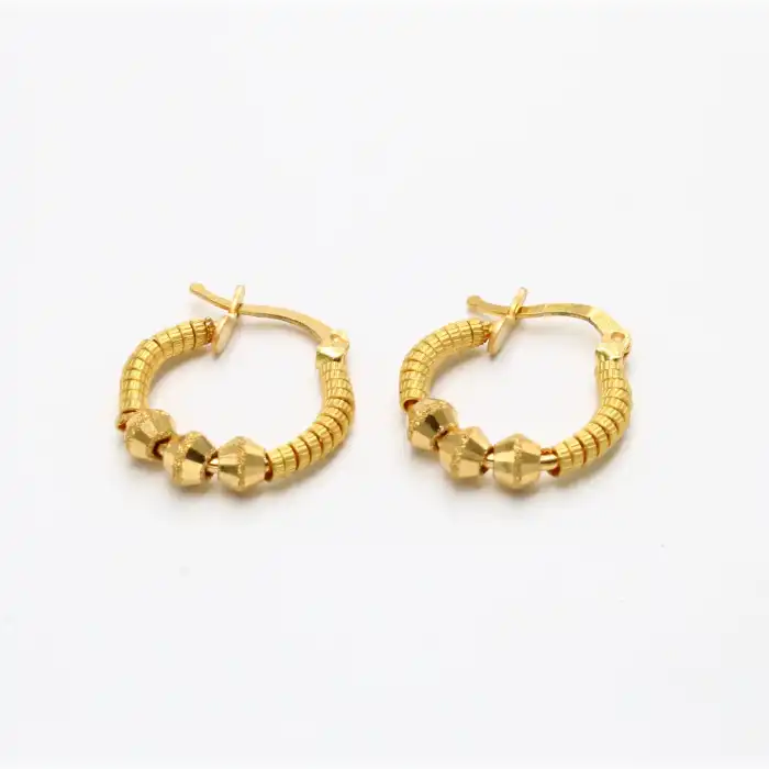 22 Ayar Dorikalı Halka Küpe