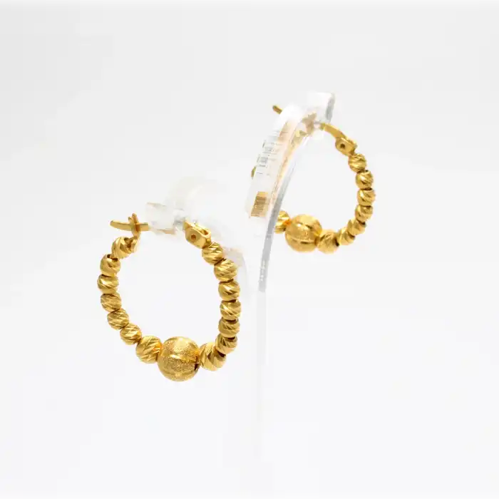 22 Ayar Dorikalı Halka Küpe