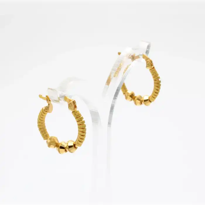 22 Ayar Dorikalı Halka Küpe