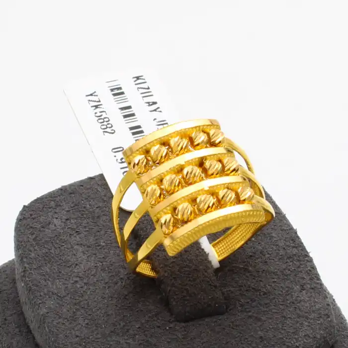22 Ayar Dorikalı Kaburga Yüzük