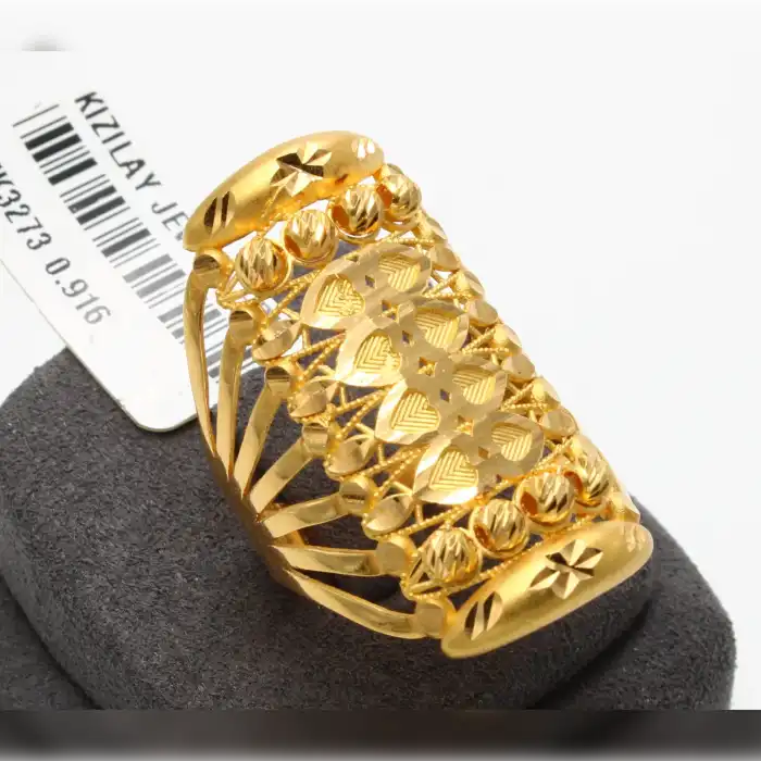 22 Ayar Dorikalı Kaburga Yüzük