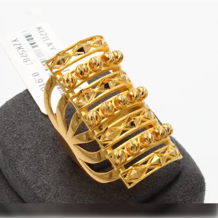 22 Ayar Dorikalı Kaburga Yüzük