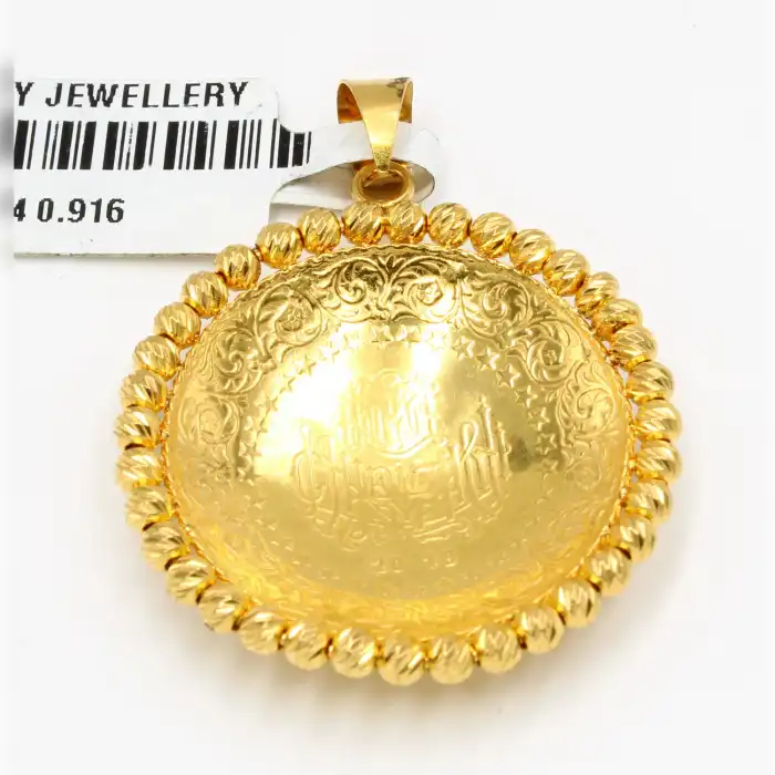 22 Ayar Dorikalı Kalkan Model Kolye Ucu