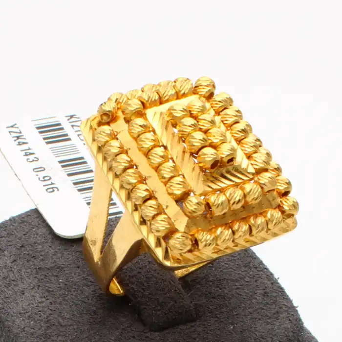 22 Ayar Dorikalı Kare Yüzük