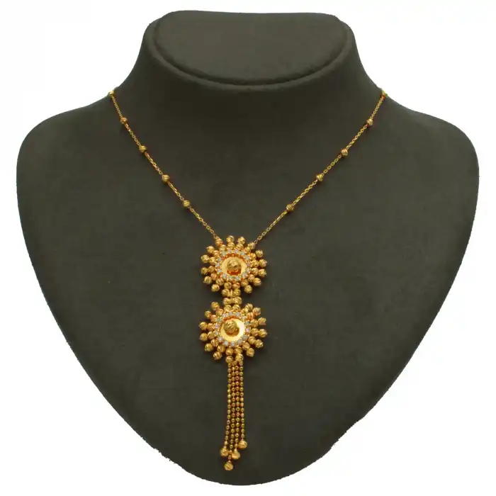 22 Ayar Dorikalı Papatya Kolye