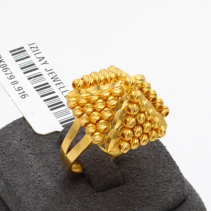 22 Ayar Dorikalı Piramit Yüzük