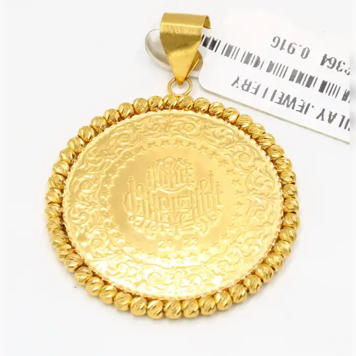 22 Ayar Dorikalı Tam Altın Kolye Ucu