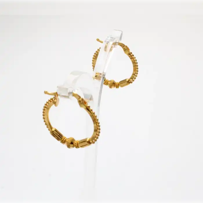 22 Ayar Dorikalı Tasarım Küpe