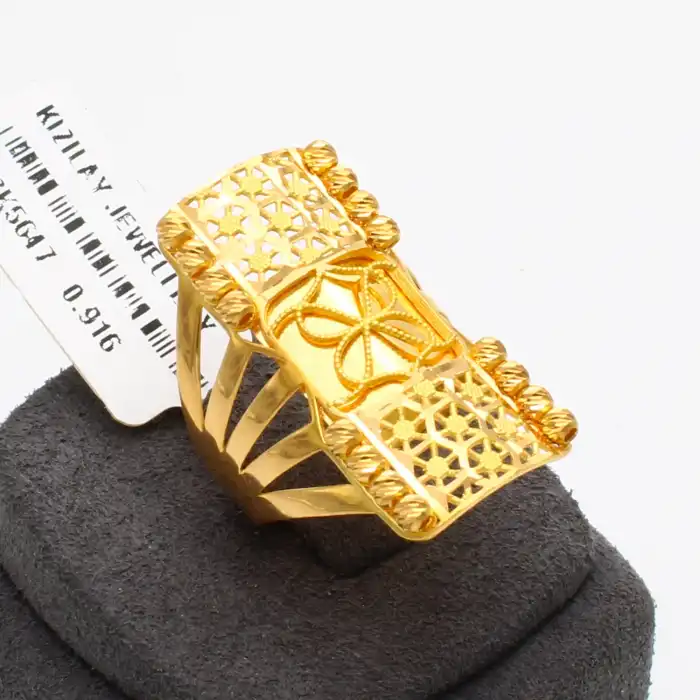 22 Ayar Dorikalı Tasarım Yüzük