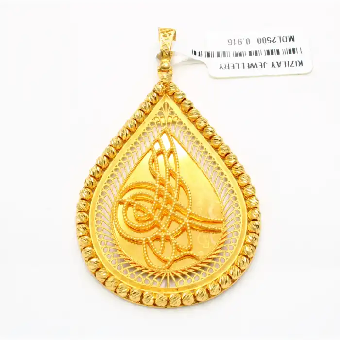 22 Ayar Dorikalı Tuğra Kolye Ucu