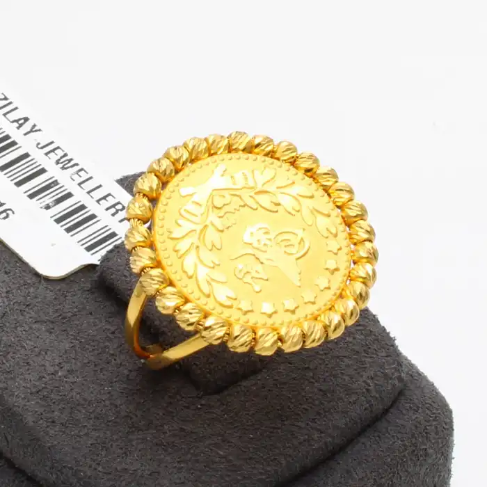 22 Ayar Dorikalı Tuğralı Yüzük