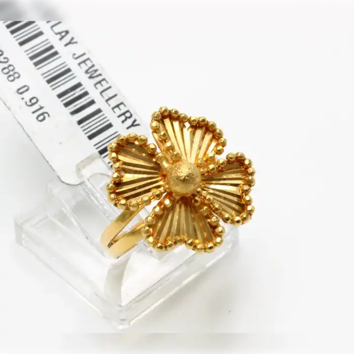 22 Ayar Dorikalı Yonca Yüzük