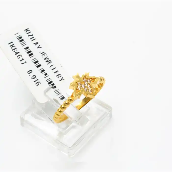 22 Ayar Yaprak Yüzük