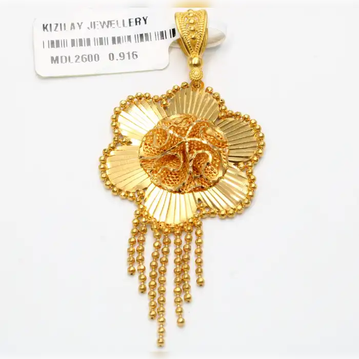 22 Ayar Fizyon Papatya Kolye Ucu