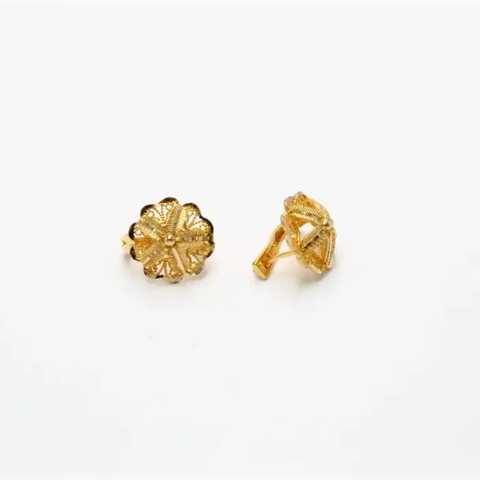 22 Ayar Gül ModeL Küpe