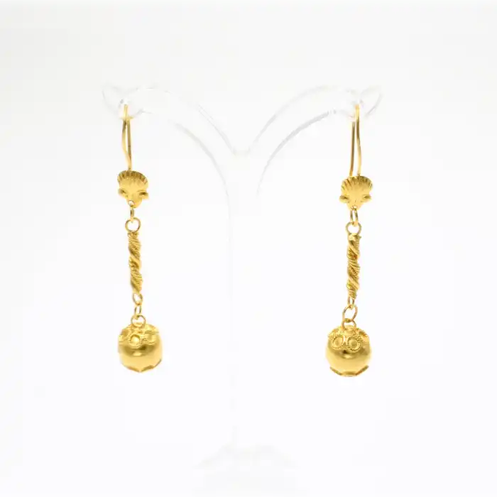 22 Ayar Habbeli Küpe