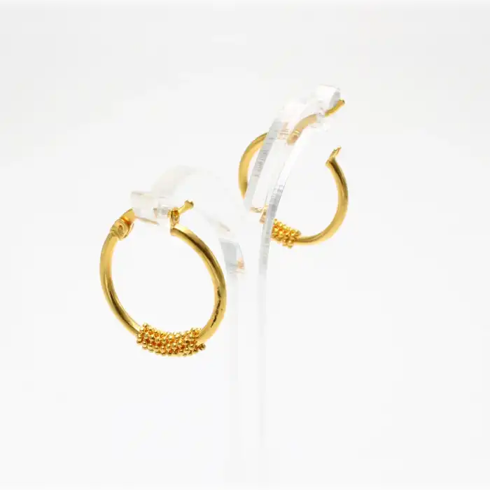 22 Ayar Halka Tasarım Küpe