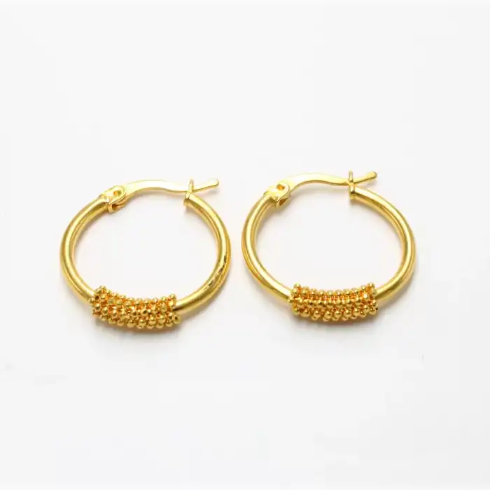 22 Ayar Halka Tasarım Küpe