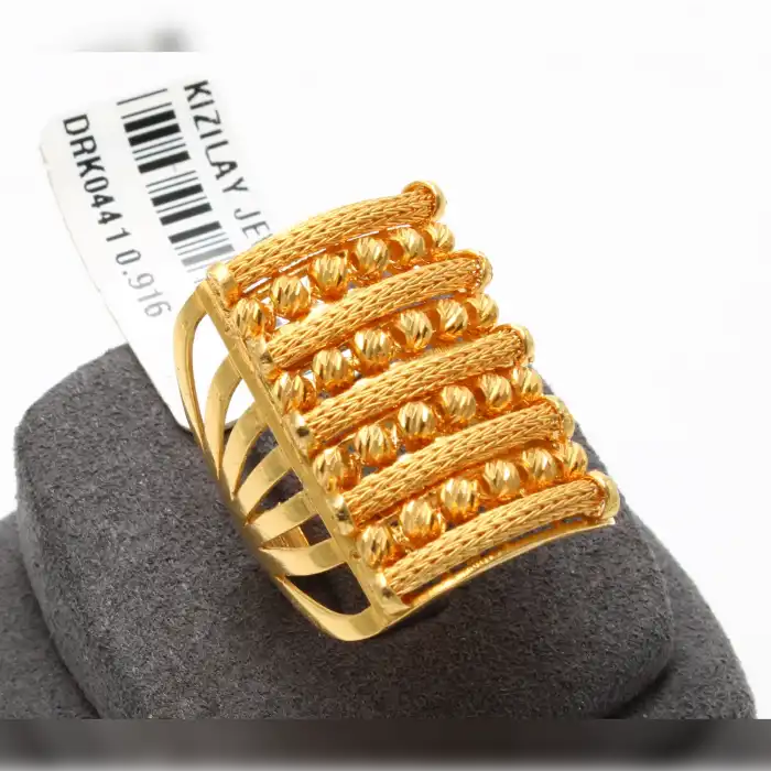 22 Ayar Kaburga Dorikalı Yüzük