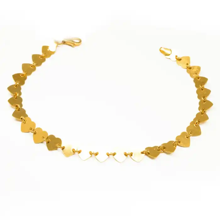 22 Ayar Kalp Bileklik