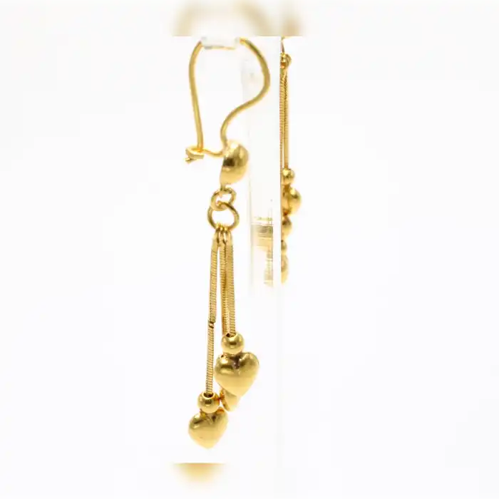 22 Ayar Kalp Model Küpe