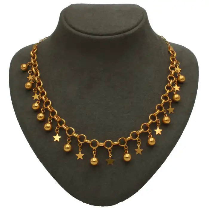 22 Ayar Kişnişli Yıldız Kolye