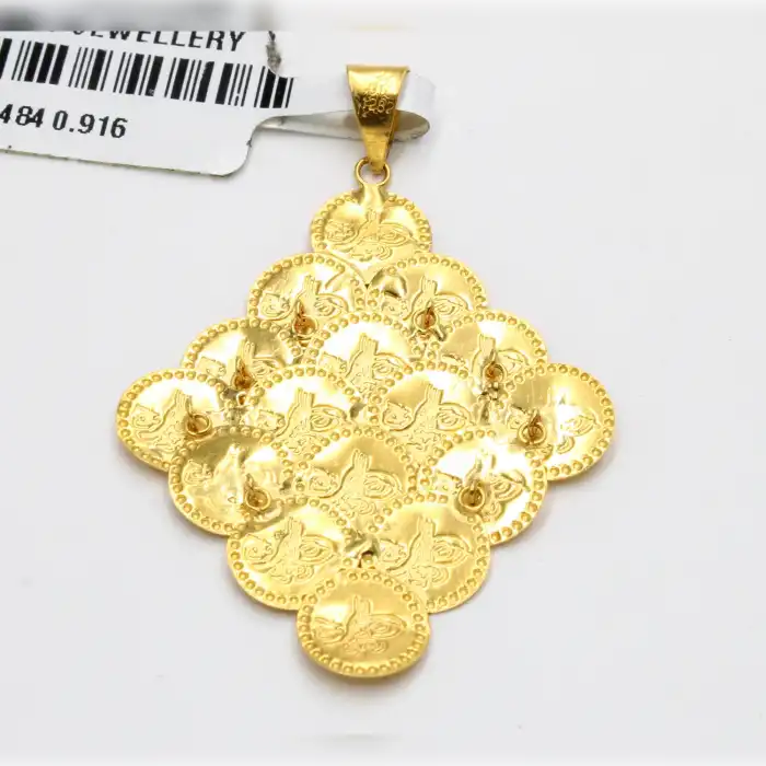 22 Ayar OnAltı Reşatlı Altın Kolye Ucu