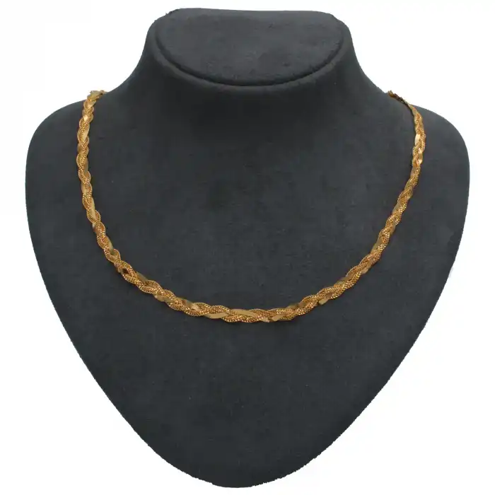 22 Ayar Örgü Ezme Kolye