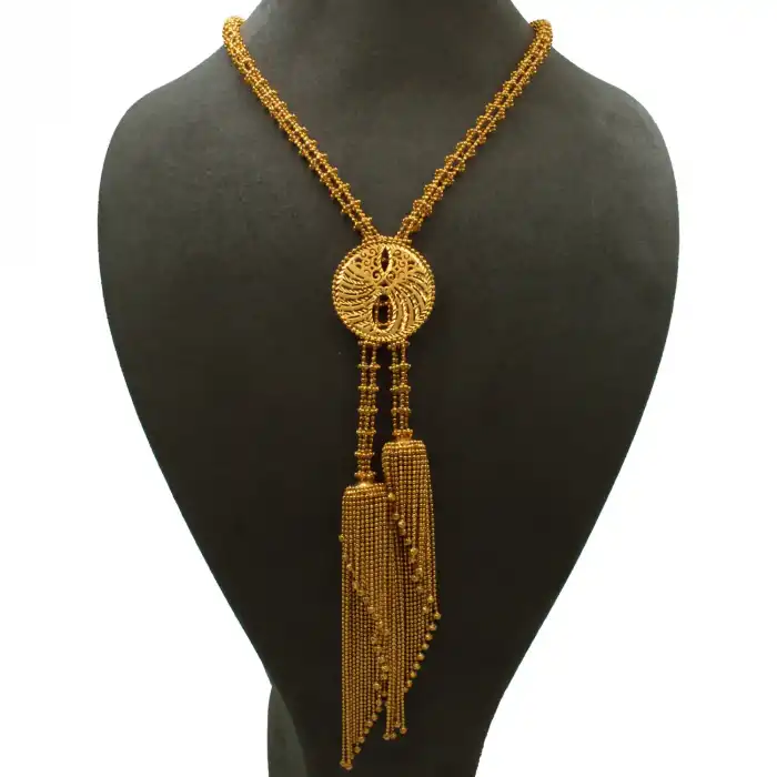 22 Ayar Örgü Püsküllü Kolye