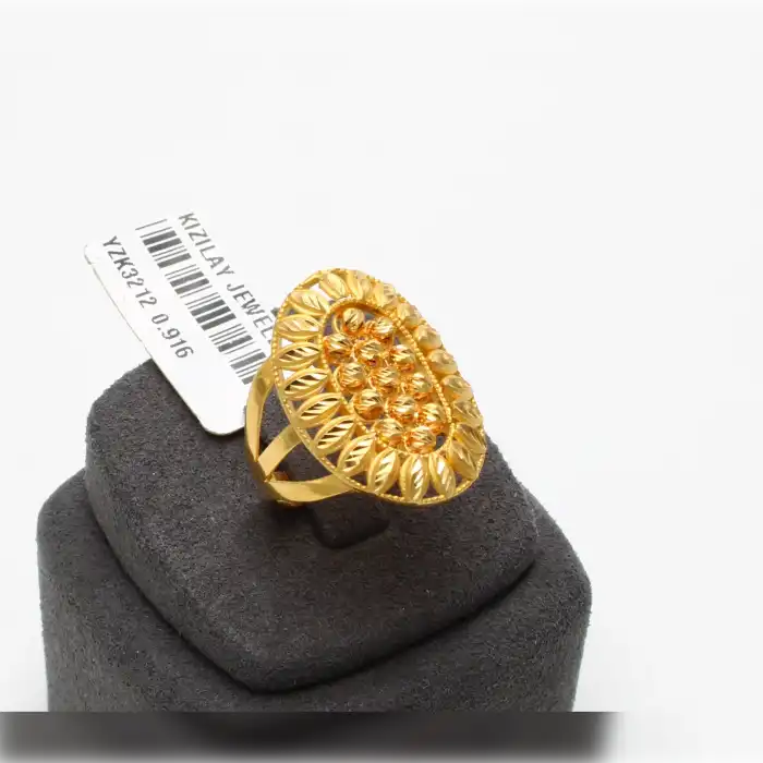 22 Ayar Oval Dorikalı Yüzük