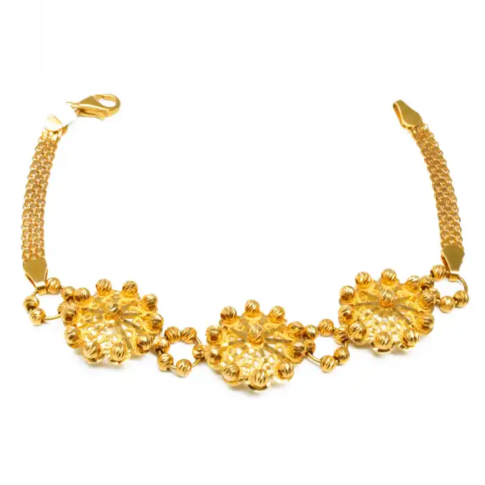 22 Ayar Oval Obje Bileklik