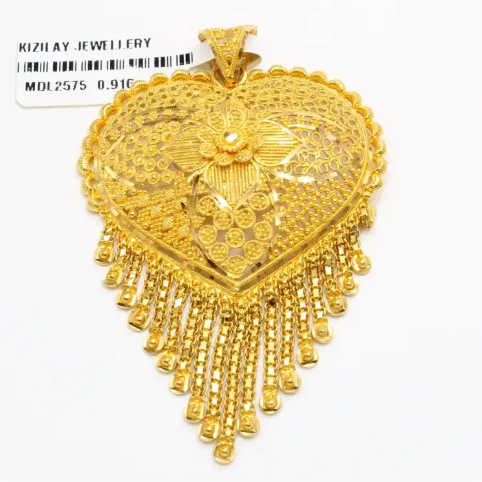 22 Ayar Papatya Tasarım Hint Kolye Ucu