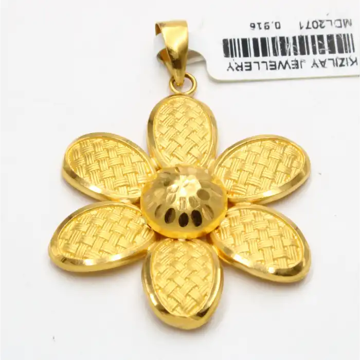 22 Ayar Papatya Tasarım Kolye Ucu