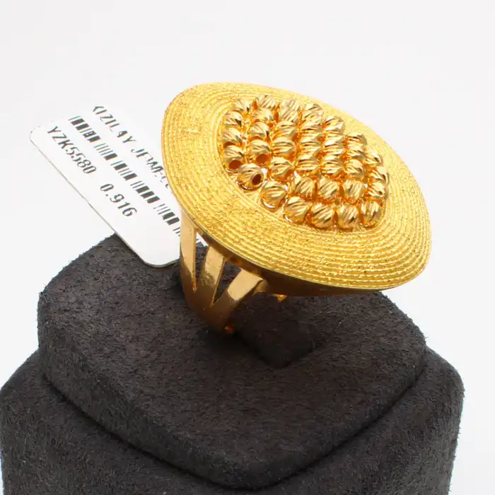 22 Ayar Parmak İzi Dorika Yüzük