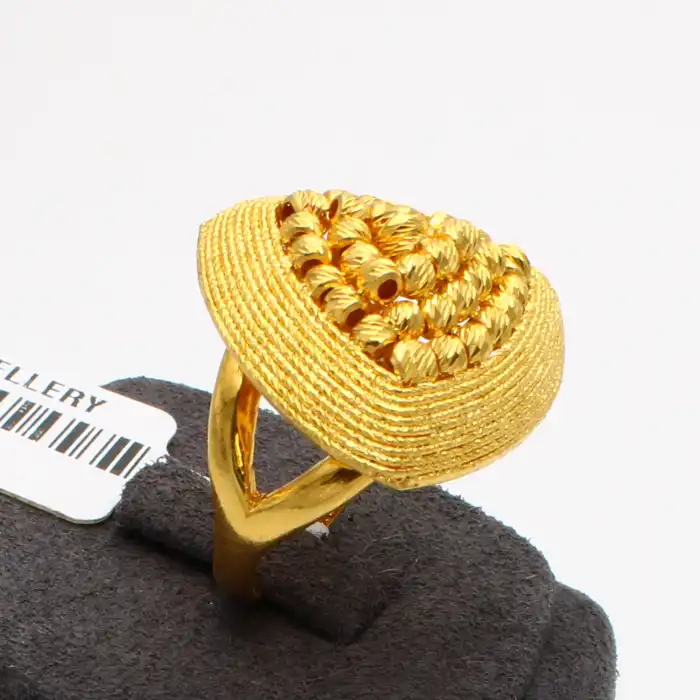 22 Ayar Parmak izi Dorikalı Yüzük