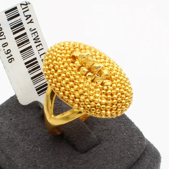 22 Ayar parmak izi Dorikalı Yüzük