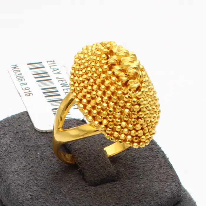 22 Ayar Parmak izi Dorikalı YÜZÜK