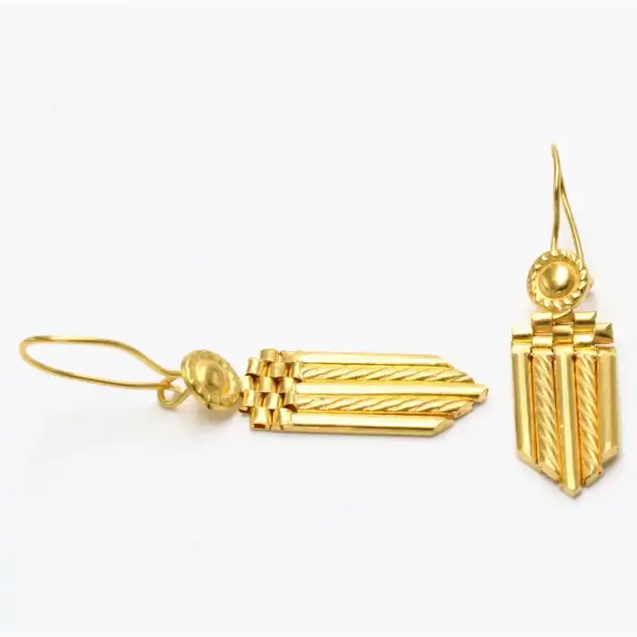 22 Ayar Piramit Sallama Küpe