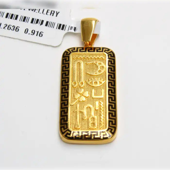 22 Ayar Piramit Tasarım Kolye Ucu