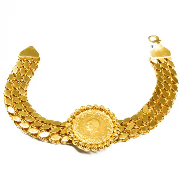 22 Ayar Pullu Dorika Çeyrek Bileklik