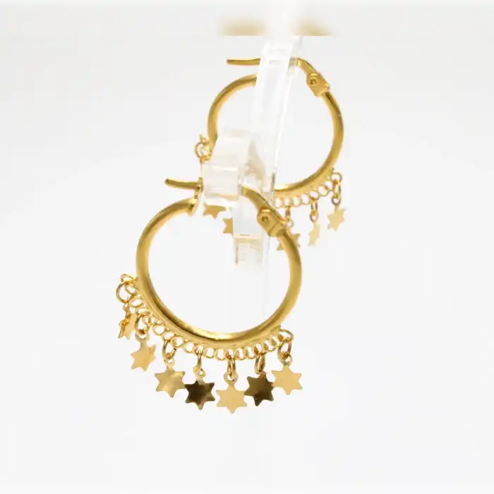 22 Ayar Pullu Yıldız Model Küpe